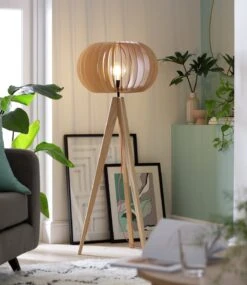 Habitat Achille Ash Wooden Tripod Floor Lamp - Oak 19 Habitat Achille Ash Wooden Tripod Floor Lamp - Oak -Home Furnishing Store 9615489 R Z002C