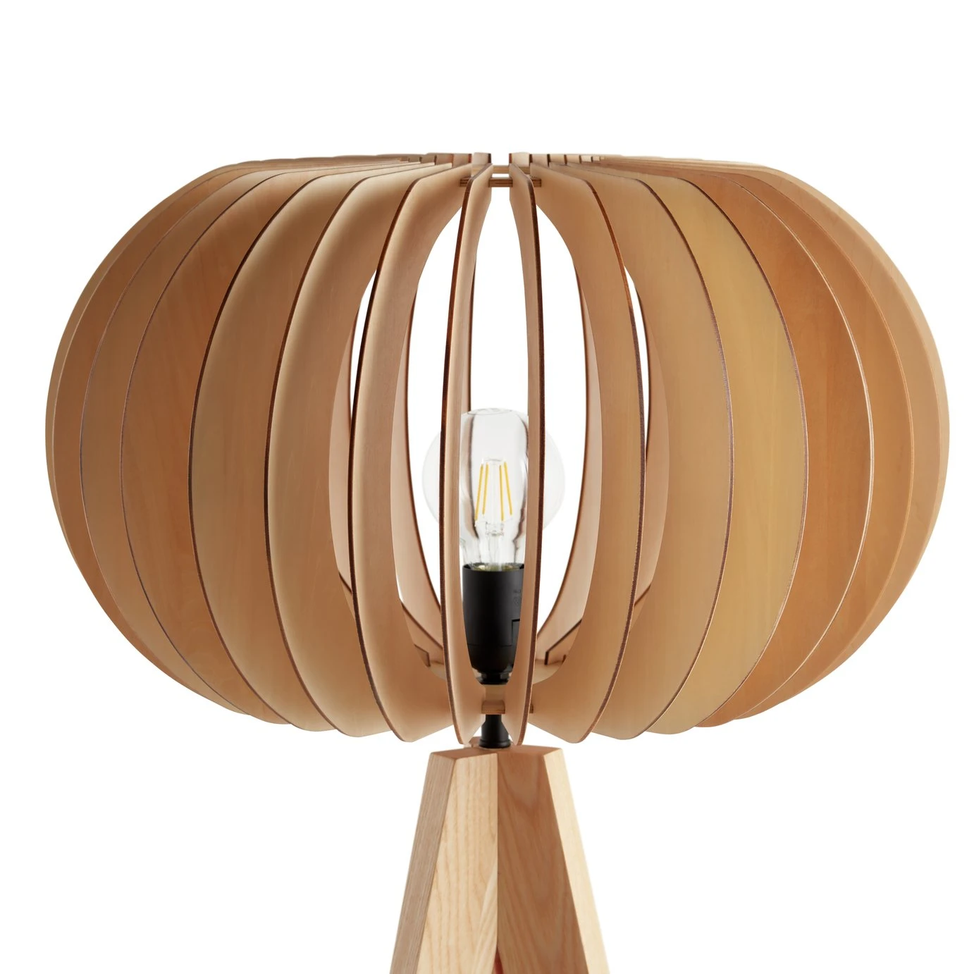 Habitat Achille Ash Wooden Tripod Floor Lamp - Oak 7 Habitat Achille Ash Wooden Tripod Floor Lamp - Oak - Image 7