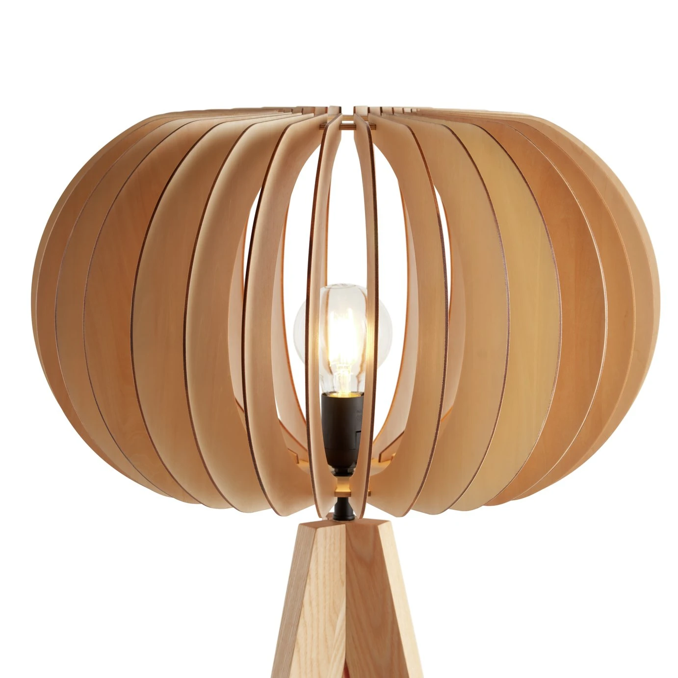 Habitat Achille Ash Wooden Tripod Floor Lamp - Oak 8 Habitat Achille Ash Wooden Tripod Floor Lamp - Oak - Image 8