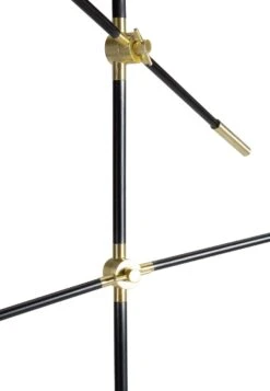 Habitat Jalonee Double Arm Floor Lamp - Black & Brass -Home Furnishing Store 9616127 R Z003A