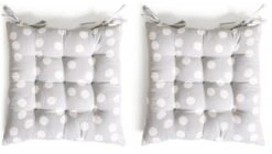 Habitat Spot Pack Of 2 Seat Cushion - Grey And White