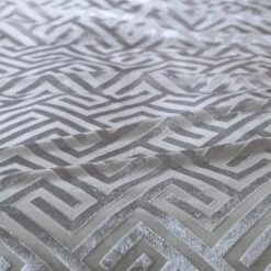 Habitat Geo Velvet Silver Bedding Set - Single -Home Furnishing Store 9621356 R Z005A