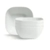 Habitat Riko Square 4 Piece Cereal Bowls - White
