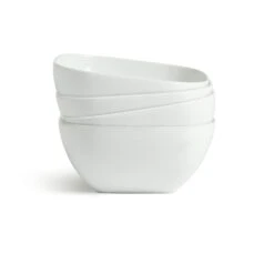 Habitat Riko Square 4 Piece Cereal Bowls - White -Home Furnishing Store 9634790 R Z004A